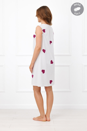 Italian Fashion Soul nočná košeľa na dojčenie Mega Soft ecru srdcia