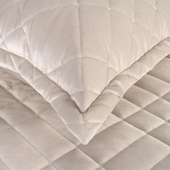 Ria 6 Velúrový dekoračný prehoz Eurofirany krémový