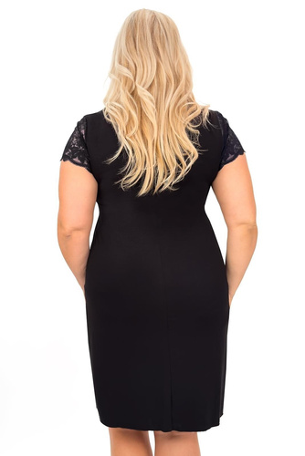 Dámska nočná košieľka Sonia Donna z viskózy s čipkou | výstrih V