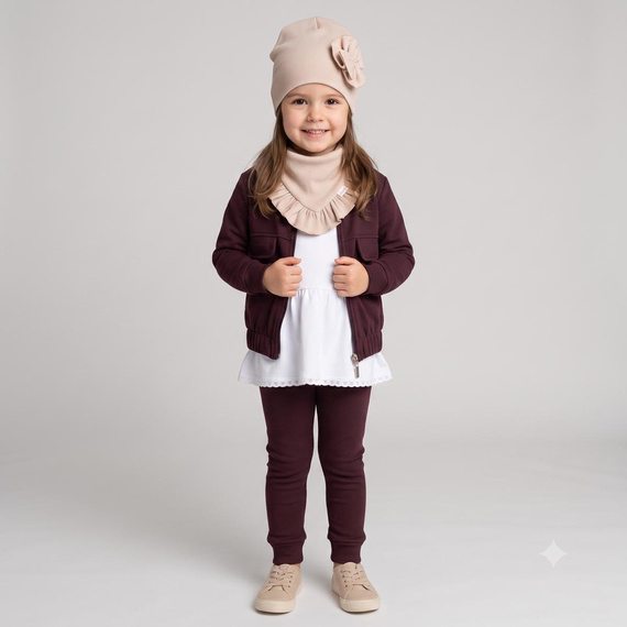 226274 Nicol HANIA dievčenská bomber bunda tmavohnedá bavlnená