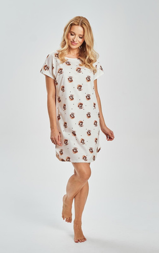 Coco Taro 3517 hnedá dámska nočná košeľa 100% bavlna