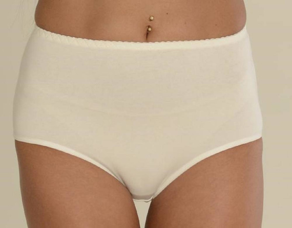 018 Sara Vysoké nohavičky De lafense - ecru