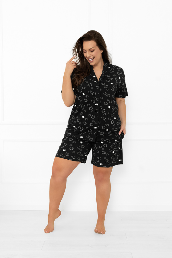 Dámske pyžamo Bonnie - krátky rukáv, krátke nohavice, bavlna MEGA SOFT Italian Fashion