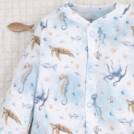 ABN-5450 Sea Of Joy Nini detský župan - organická bavlna, zapínanie na zips