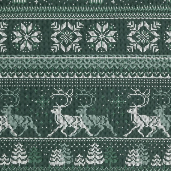 Vianočná posteľná bielizeň Clover Eurofirany tmavo zelená - ranforce bavlna, obojstranná