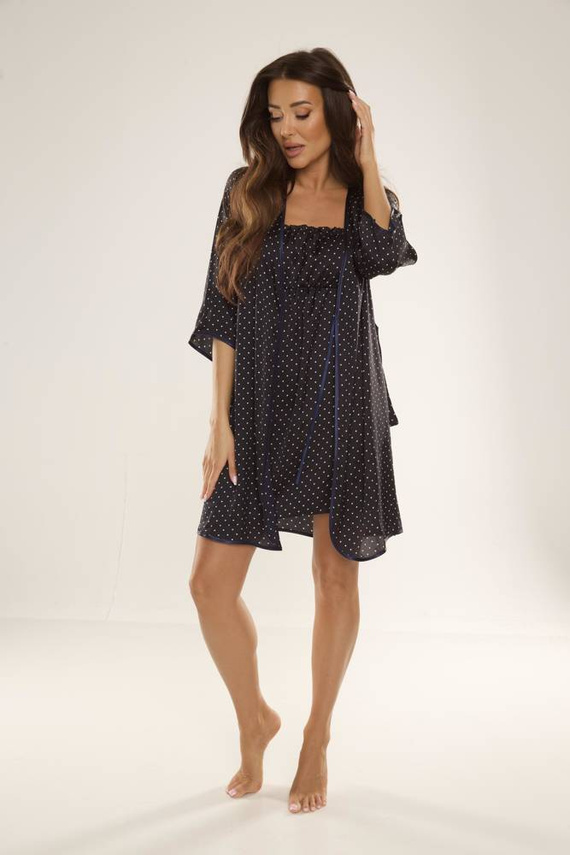 369 Nočná košeľa Laurine - tmavomodrá