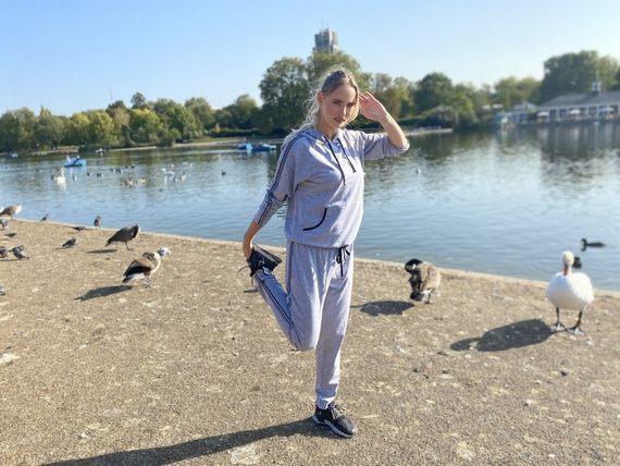 459 Dámska tepláková súprava Nice Forex - svetlý melír