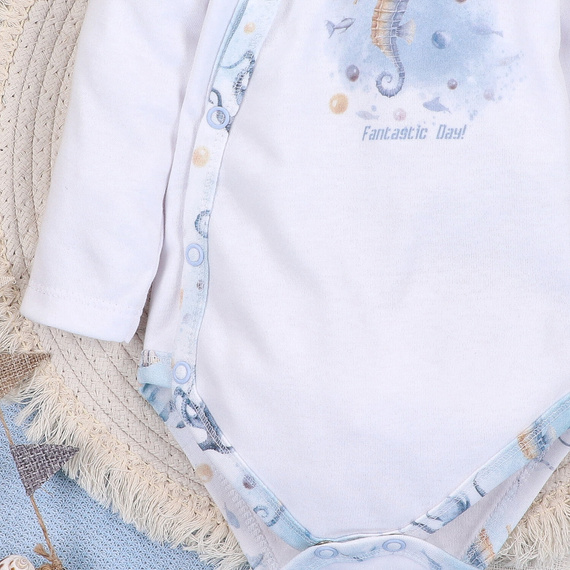 ABN-5442 Sea Of Joy Nini obálkové body biele - organická bavlna, pre bábätká