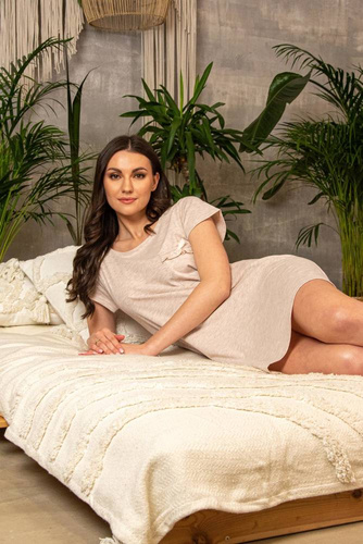 677 Mariposa II Forex nočná košeľa - béžová melanž