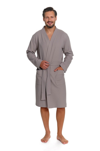Pánsky župan Doctor Nap 7421 Waffle ľahký waflový s opaskom do kolien