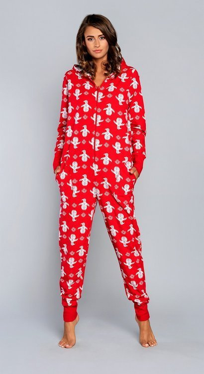 Nana Dámsky dlhý overal Italian Fashion - červený