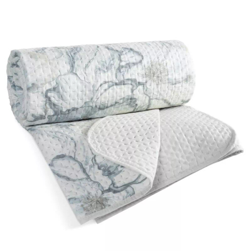 Prehoz na posteľ Eurofirany Lisa biely 100 % polyester elegantný prehoz na posteľ