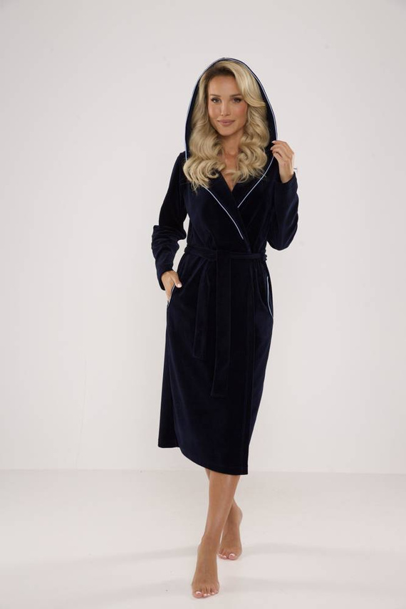 664 Dámsky župan Lydie Forex - tmavomodrý