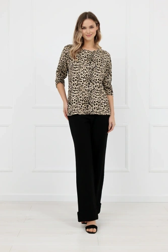 Dámska blúzka Kenia Italian Fashion leopard vzor 3/4 rukáv