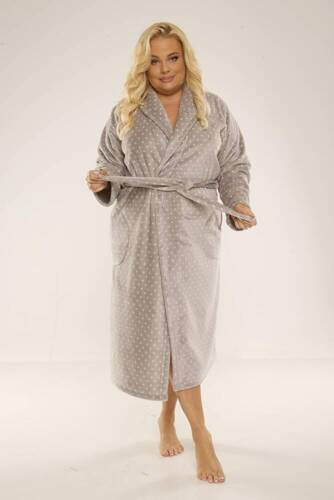 548 Melanie Dámsky dlhý župan Forex - sivý