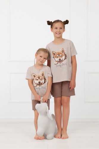 Dievčenské pyžamo Shiba Italian Fashion 100% bavlna šortky