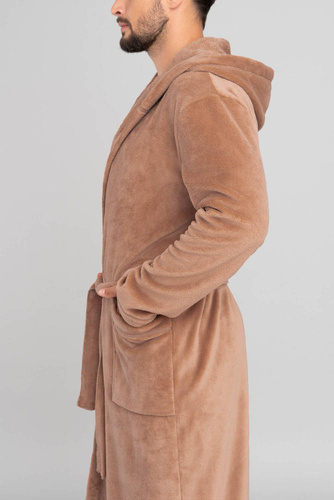 Mimas Pánsky župan s kapucňou Italian Fashion - tmavomodrý