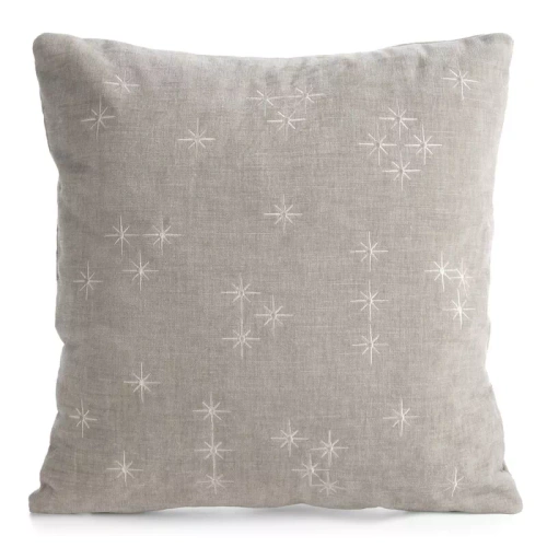 Vianočný návlek na vankúš Eurofirany Chp 285 45x45 cm, chenille s výšivkou, 300 g/m², béžový