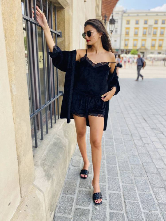 613 Milagros Dámske pyžamo Forex - čierne