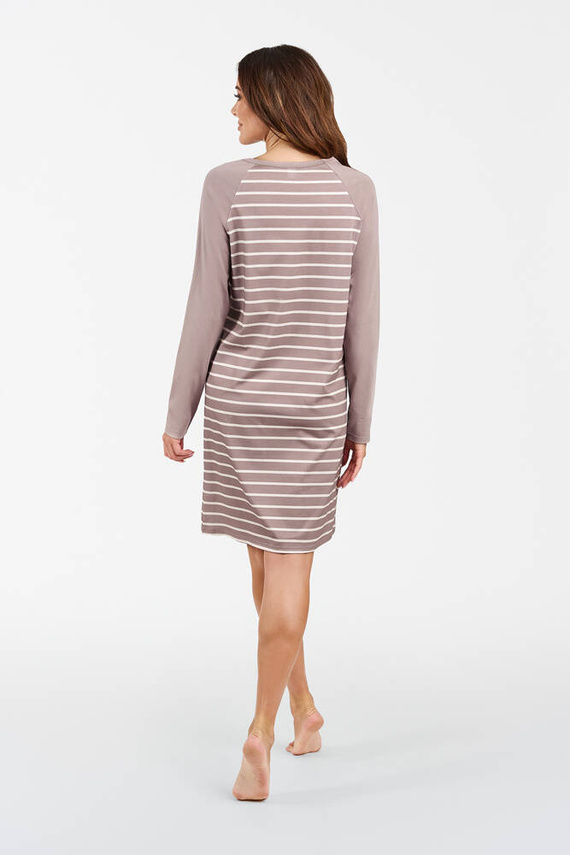 Nočná košeľa Oda Italian Fashion - cappuccino print