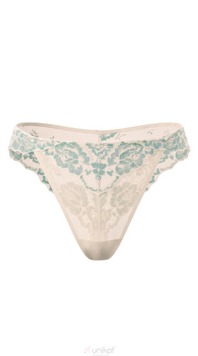Boxerky Unikat Eloise béžovo-zelené čipkované tylové elegantné