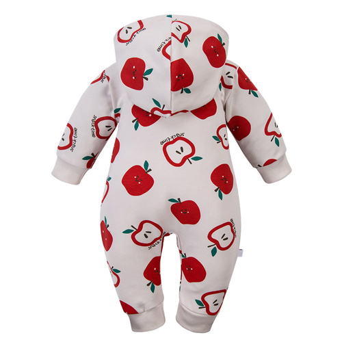 Dojčenský overal Eevi ecru 100% bavlna bez nožičiek pohodlný