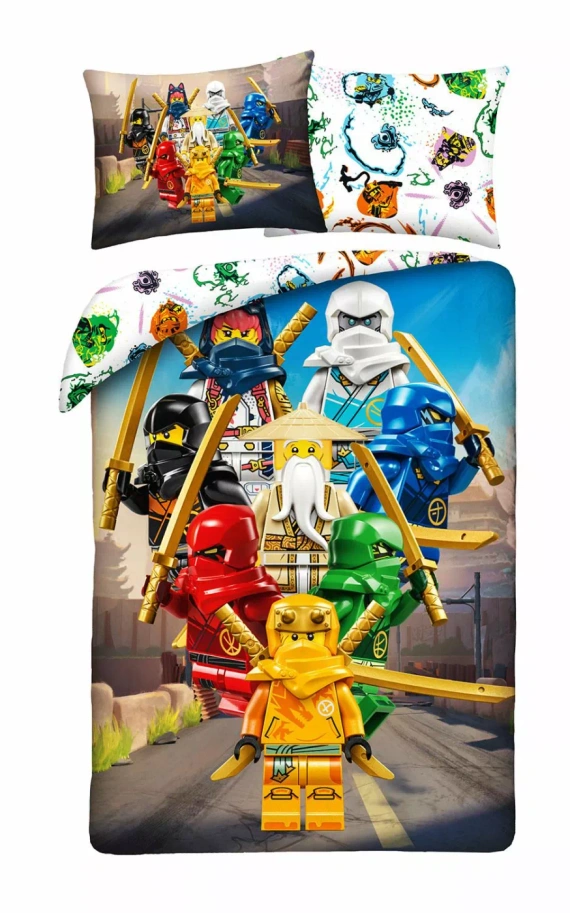 Bavlnené obliečky Halantex LEGO Ninjago 160x200 obojstranné 70x80
