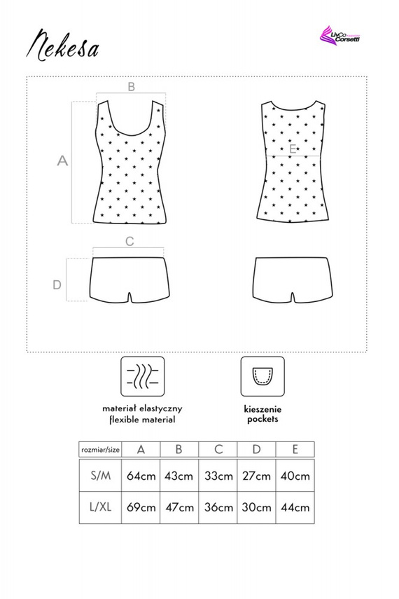 Nekesa LC 55127 Dámske pyžamo LivCo Corsetti Fashion