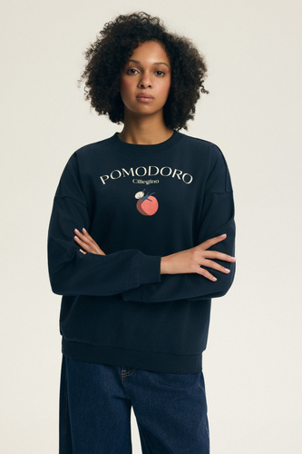 Dámska mikina Dessie Henderson z bavlny, jemne zateplená, s potlačou