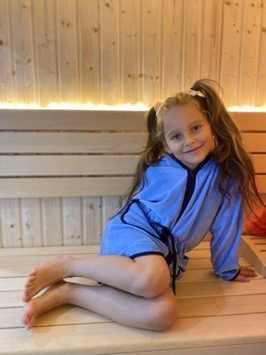 374 / 375 Detský župan Desiree - modrý