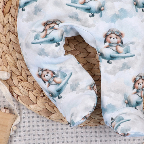NINI Baby Bear Pilot organické detské polodupačky 100 % ABN-5750/PIL