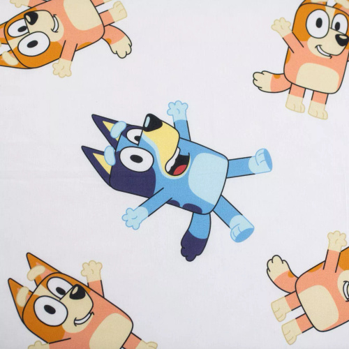 Prikrývka bavlnená s gumou 90x200 Bluey 061 Jerry Fabrics biela