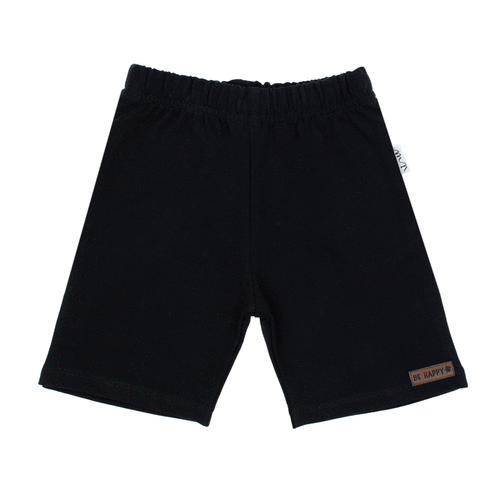 169514 Detské krátke šortky Nicol - unisex, bavlna s elastanom, pohodlné, poľská výroba - čierne
