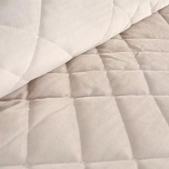 Ria 6 Velúrový dekoračný prehoz Eurofirany krémový