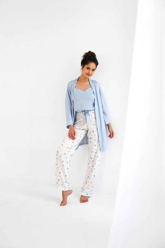 Dámsky župan Felicia Sensis - modrý melanž