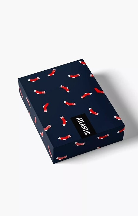 2GMB-010 Pánske boxerky Atlantic - bavlnené, vianočný vzor, 2 balenia