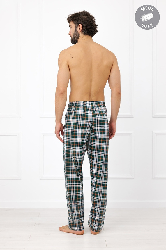 Pánske pyžamové nohavice Italian Fashion Aksel bavlna MEGA SOFT kárované