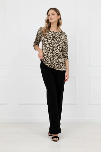 Dámska blúzka Kenia Italian Fashion leopard vzor 3/4 rukáv