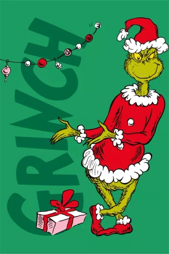 Deka Grinch Jerry Fabrics 100x140 zelená mikrofibra mäkká vianočná