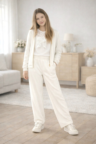 Dievčenská blúzka Eliza Bambarillo čipka mašľa elegantná