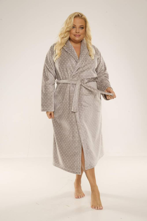 548 Melanie Dámsky dlhý župan Forex - sivý