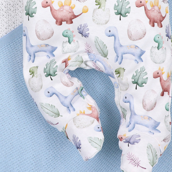 ABN-5569 Dino Explorer Nini spacie oblečenie - organická bavlna, pohodlné zapínanie