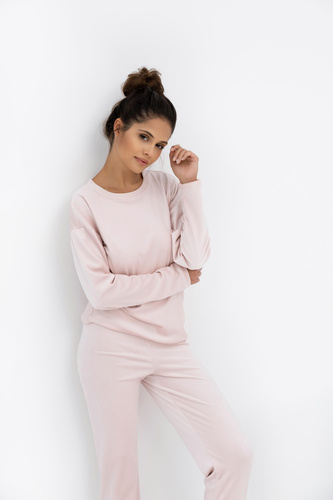 Harmony Velúrové pyžamo Homewear Sensis - poľská výroba, dlhý rukáv a nohavice