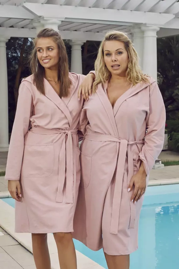 Karina Dámsky župan Italian Fashion - púdrovo ružový