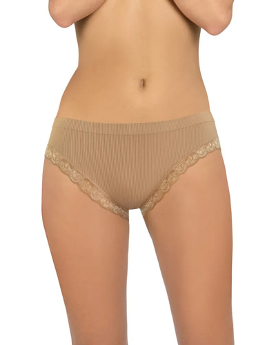 Dámske nohavičky Sesto Senso 6108 čipka bezšvové elastické pohodlné beige