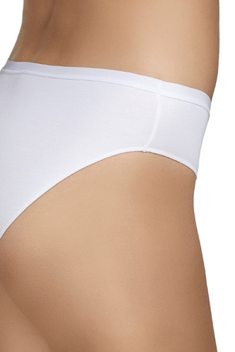 Figi bikini Selene 400 biele hladké bavlnené klasické, 2 ks