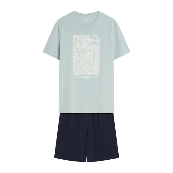 Pánske pyžamo 44503 BrookHenderson 100% bavlna, krátky rukáv