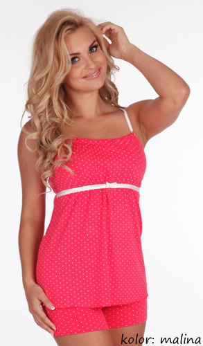 915 Dots Forex dámske pyžamo - malinové