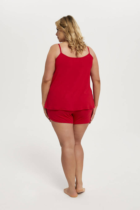 Song Dámske pyžamo slim-fit, šortky Italian Fashion - červené