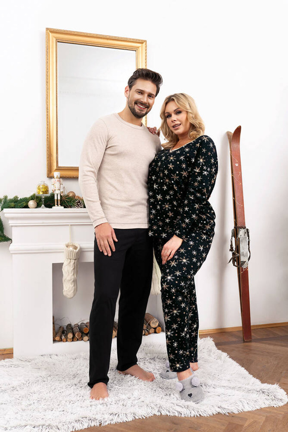 Laponia Dámske pyžamo s dlhým rukávom a dlhými nohavicami Italian Fashion - potlač